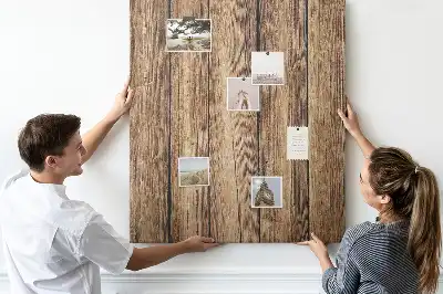 Cork Pin Board with Wood Texture