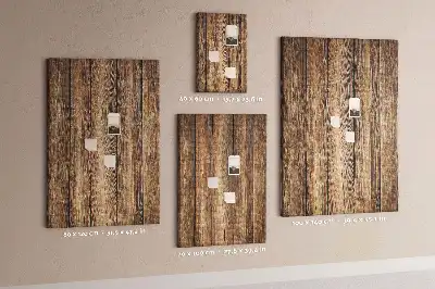 Cork Pin Board with Wood Texture