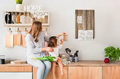 Cork Pin Board with Wood Texture