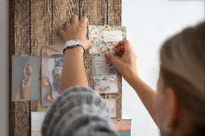Cork Pin Board with Wood Texture