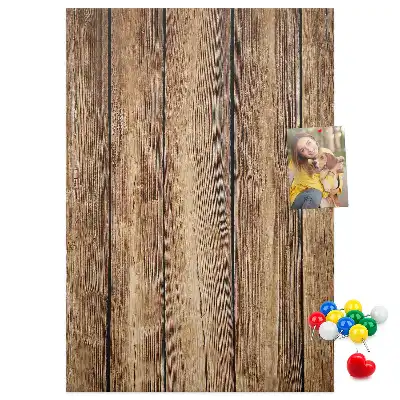 Cork Pin Board with Wood Texture