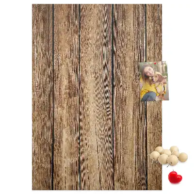 Cork Pin Board with Wood Texture