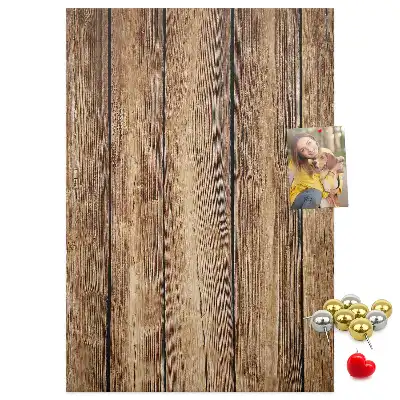 Cork Pin Board with Wood Texture