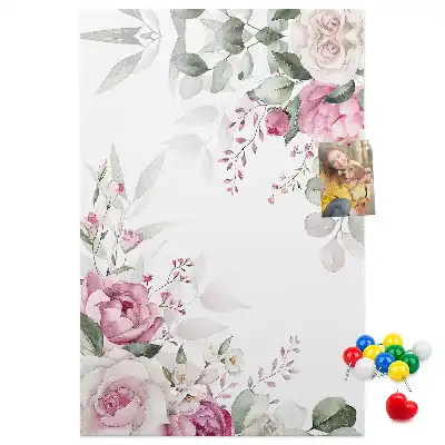 Flowery edge cork note board