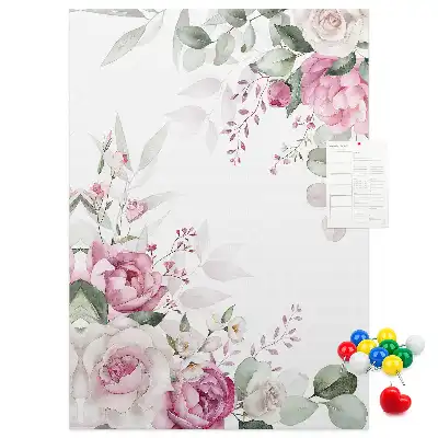 Flowery edge cork note board