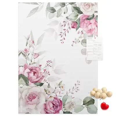 Flowery edge cork note board