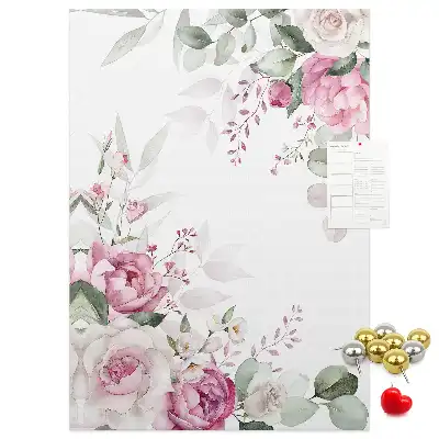 Flowery edge cork note board