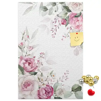 Flowery edge cork note board