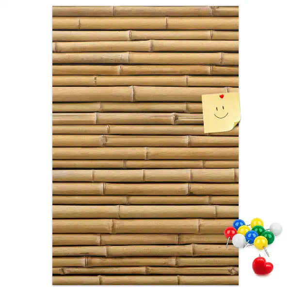 Bamboo shoots cork memo board