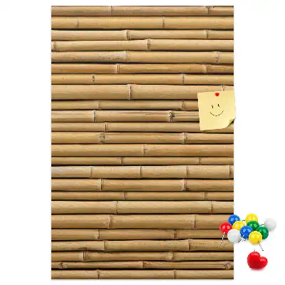 Bamboo shoots cork memo board