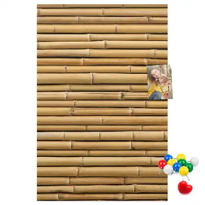 Bamboo shoots cork memo board