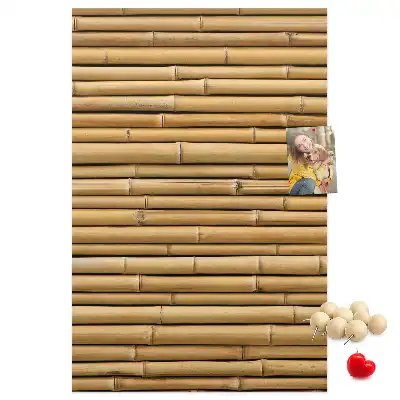 Bamboo shoots cork memo board