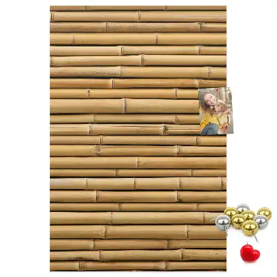 Bamboo shoots cork memo board