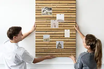 Bamboo shoots cork memo board