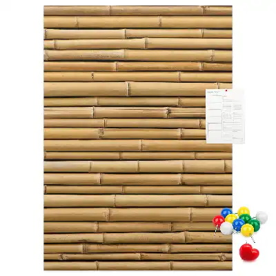 Bamboo shoots cork memo board