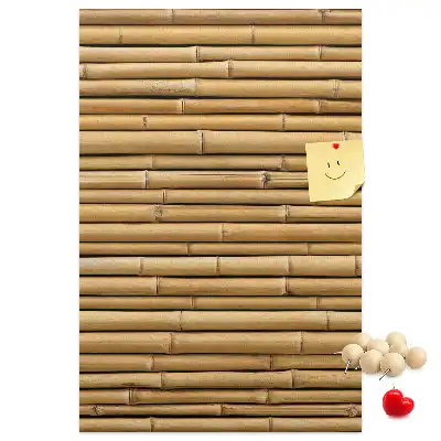 Bamboo shoots cork memo board