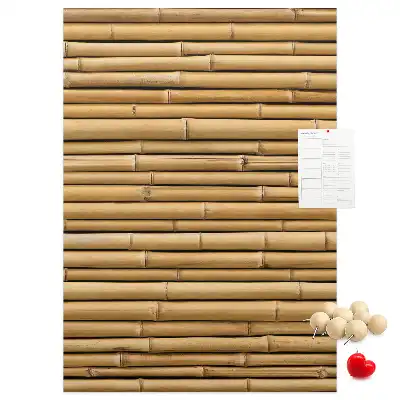 Bamboo shoots cork memo board