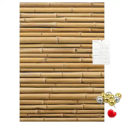 Bamboo shoots cork memo board