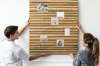 Bamboo shoots cork memo board