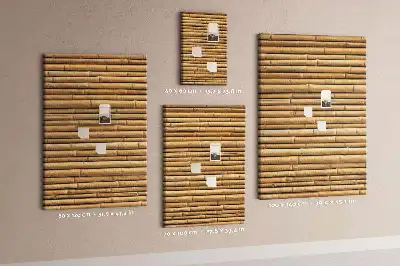 Bamboo shoots cork memo board