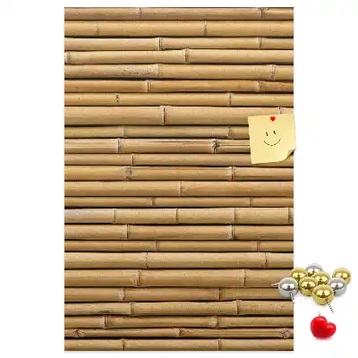 Bamboo shoots cork memo board