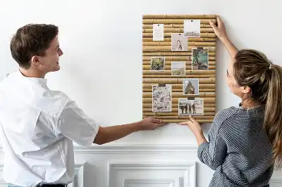 Bamboo shoots cork memo board