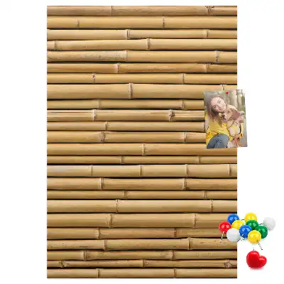Bamboo shoots cork memo board