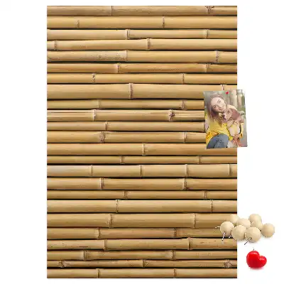 Bamboo shoots cork memo board