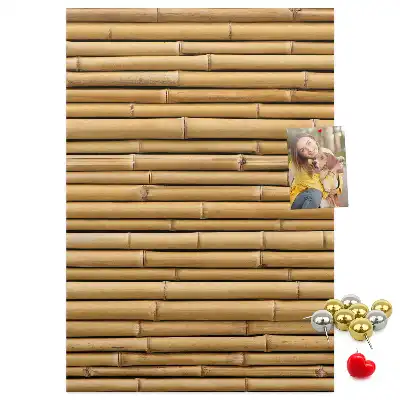 Bamboo shoots cork memo board