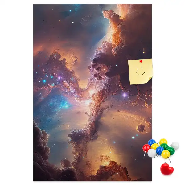 Cosmic galaxy cork pin board