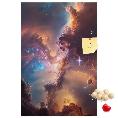 Cork pin board Cosmic galaxy
