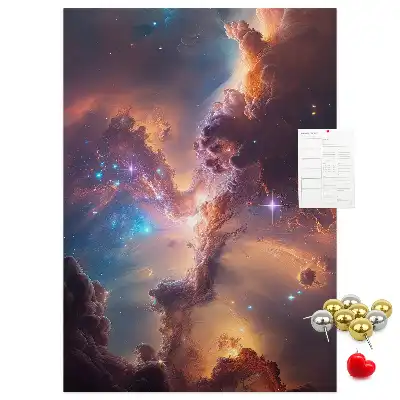 Cork pin board Cosmic galaxy