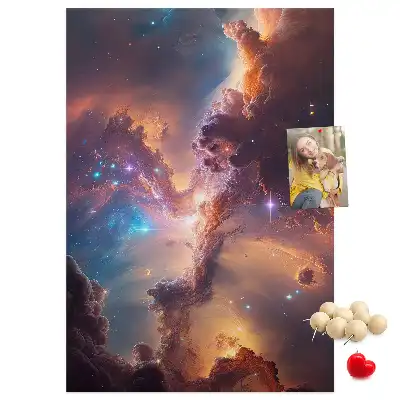 Cork pin board Cosmic galaxy