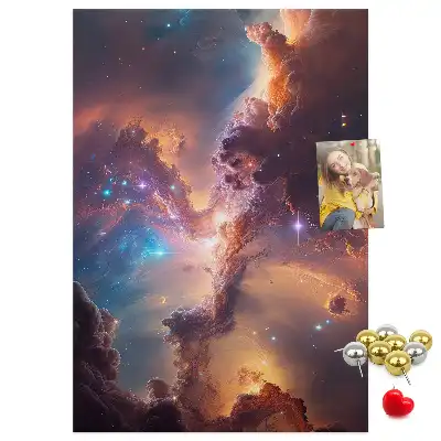 Cosmic galaxy cork pin board
