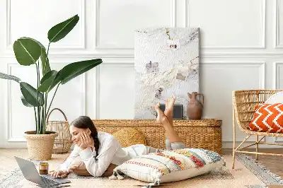 Decorative Marble Pattern Cork Note Board