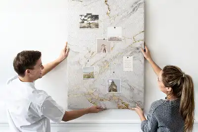 Decorative Marble Pattern Cork Note Board