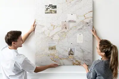 Cork Note Board Decorative marble