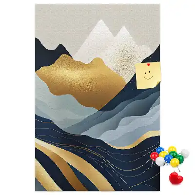 Wall cork memo board Abstract mountains