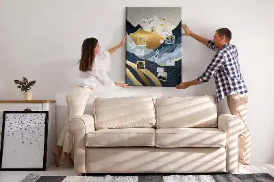 Wall cork memo board Abstract mountains