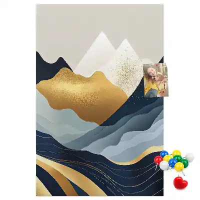 Wall cork memo board Abstract mountains