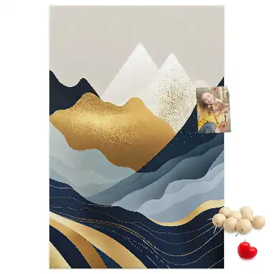 Wall cork memo board Abstract mountains