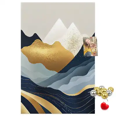 Wall cork memo board Abstract mountains