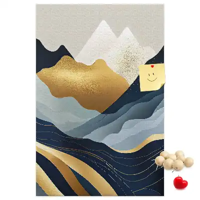 Wall cork memo board Abstract mountains