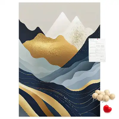 Wall cork memo board Abstract mountains
