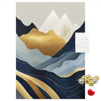 Wall cork memo board Abstract mountains