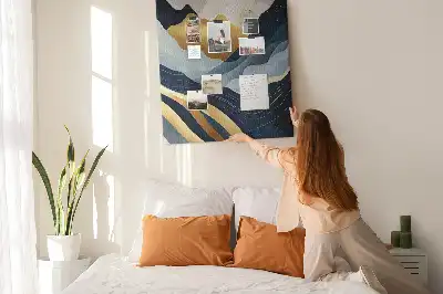 Wall cork memo board Abstract mountains