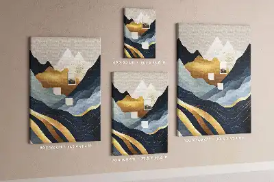 Wall cork memo board Abstract mountains