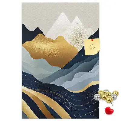 Wall cork memo board Abstract mountains