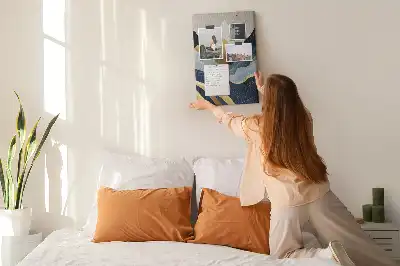 Wall cork memo board Abstract mountains