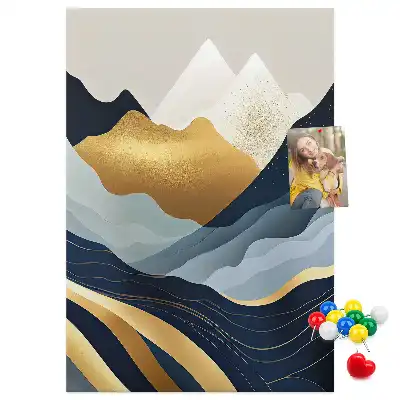 Wall cork memo board Abstract mountains